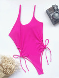 Solid Sexy Bikini One-Piece Swimsuit CASF-6193
