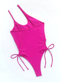 Solid Sexy Bikini One-Piece Swimsuit CASF-6193