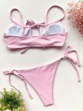 Solid Bandage Beach Bikini 2 Piece Sets CASF-6268