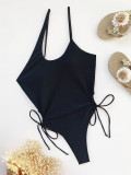 Solid Sexy Bikini One-Piece Swimsuit CASF-6193