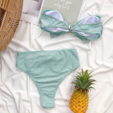 Solid Color Glitter Bikini Swimsuit Two Piece Set CSYZ-B138