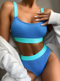 Color Block Sexy Swimsuit Tankini Two Piece Set CSYZ-B169