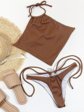 Solid Color Tie Up Sexy Swimsuit Two-Pieces CSYZ-B391Q