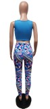 Pre Order: About 7 work days shipping Sexy Printed Vest Top And Pants 2 Piece Sets YUEM-66989