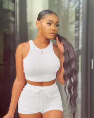 Solid Tank Top And Shorts Sports 2 Piece Sets MEI-9230