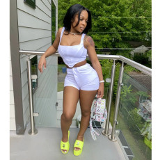 Solid Vest Top And Shorts Two Piece Sets GCNF-0023
