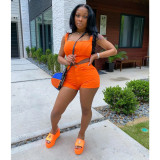 Solid Vest Top And Shorts Two Piece Sets GCNF-0023