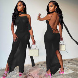 Sexy Seaside Backless Long Dress+Thong 2 Piece Sets AL-275