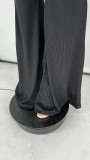 Solid Mid-Waist Flared Pants WSYF-5926