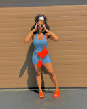 Solid Sexy Halter Backless Tight Romper WSM-5302