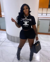 Letter Print O Neck Short Sleeve T Shirt LSD-82034