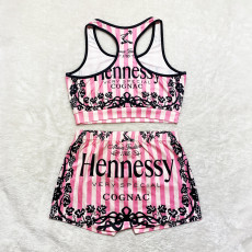 Sexy Printed Tank Top And Shorts 2 Piece Sets SHD-9364