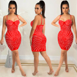 Sexy Hot Drilling Night Club Sling Dress (With Briefs)BY-5650