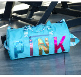 PINK Letter Laser Sequin Fitness Gym Travel Bags GBRF-92Laser