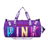 PINK Letter Laser Sequin Fitness Gym Travel Bags GBRF-92Laser