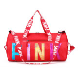 PINK Letter Laser Sequin Fitness Gym Travel Bags GBRF-92Laser