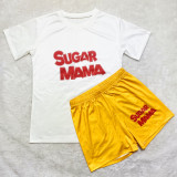 Casual Printed T Shirt And Shorts 2 Piece Sets SHD-9372