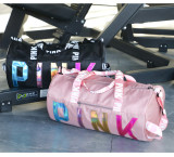PINK Letter Laser Sequin Fitness Gym Travel Bags GBRF-92Laser