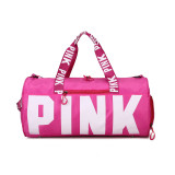 PINK Letter Fitness Travel Dry Wet Separation Shoes Storage Bag GBRF-882Upgrade
