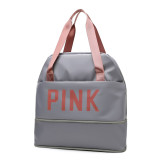 PINK Letter Print Dry and Wet Separation Extend Bag GBRF-244