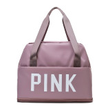 PINK Letter Print Dry and Wet Separation Extend Bag GBRF-244