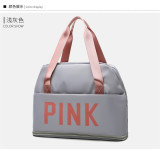 PINK Letter Print Dry and Wet Separation Extend Bag GBRF-244