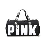 PINK Letter Fitness Travel Dry Wet Separation Shoes Storage Bag GBRF-882Upgrade