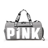 PINK Letter Fitness Travel Dry Wet Separation Shoes Storage Bag GBRF-882Upgrade