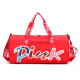 PINK Letter Travel Fitness Portable Shoulder Storage Bag GBRF-174