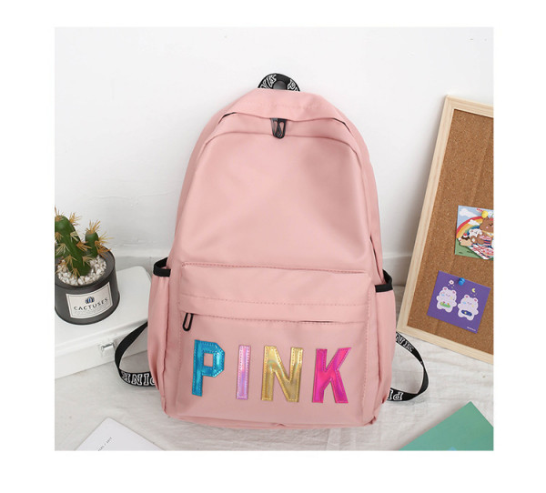 Pink Letter Backpack Sequin Laser Student Bag GBRF-92145