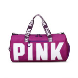 PINK Letter Fitness Travel Dry Wet Separation Shoes Storage Bag GBRF-882Upgrade