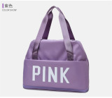 PINK Letter Print Dry and Wet Separation Extend Bag GBRF-244