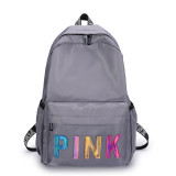 Pink Letter Backpack Sequin Laser Student Bag GBRF-92145