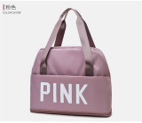 PINK Letter Print Dry and Wet Separation Extend Bag GBRF-244