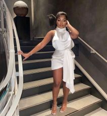 Sexy Solid Color Backless Dress SMD-82092