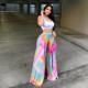 Printed Loose High Waist Wide Leg Pants SH-390292