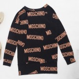 Letter Print Long Sleeve Mini Dress NY-8996