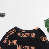 Letter Print Long Sleeve Mini Dress NY-8996