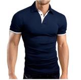 Men Casual Lapel Short Sleeve Polo FLZH-ZT115
