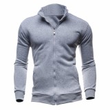 Men Casual Stand Collar Zipper Coats  FLZH-ZW07