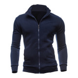 Men Casual Stand Collar Zipper Coats  FLZH-ZW07