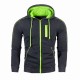 Men Zipper Decoration Casual Hooded Coats FLZH-ZW98