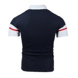 Men's Casual Fashion Short Sleeve Colorblock POLO FLZH-ZT131