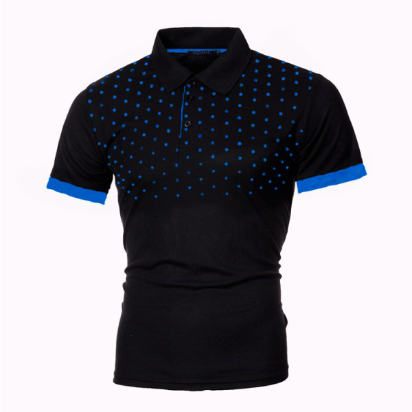 Men's Print Slim Lapel Casual Short Sleeve POLO FLZH-ZT123