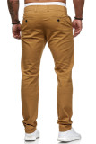 Men's Casual Slim Solid Color Pants FLZH-8816