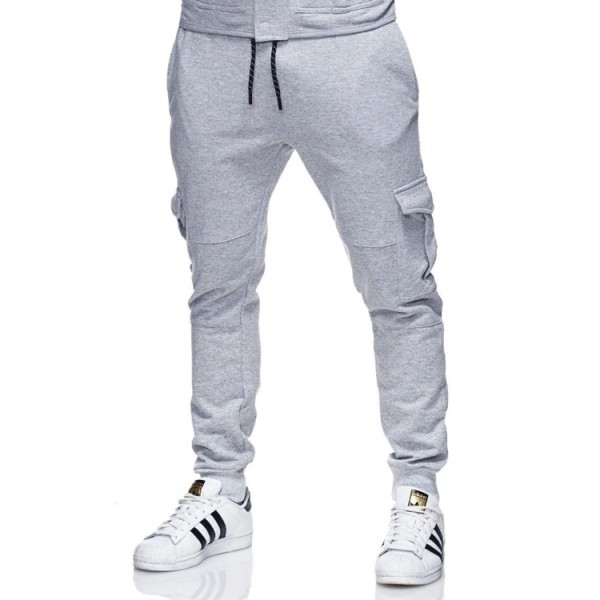 Men's Drawstring Solid Color Sports Casual Pants FLZH-ZK59