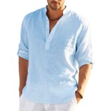 Men's Loose Casual Solid Color Top FLZH-ZT167