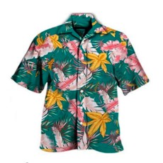 Men Printed Casual Short Sleeve Shirt Top FLZH-ZT165