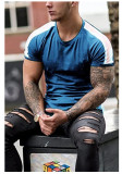 Men's Fashion Colorblock Short Sleeve T-Shirt FLZH-ZT162