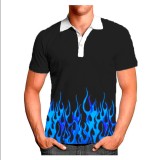 Men's Summer Print Casual Short Sleeve Top FLZH-ZT160